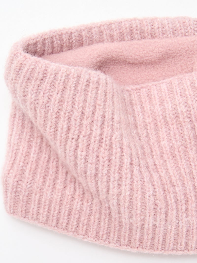 Scaldacollo in maglia a tinta unita Rosa - Kiabi