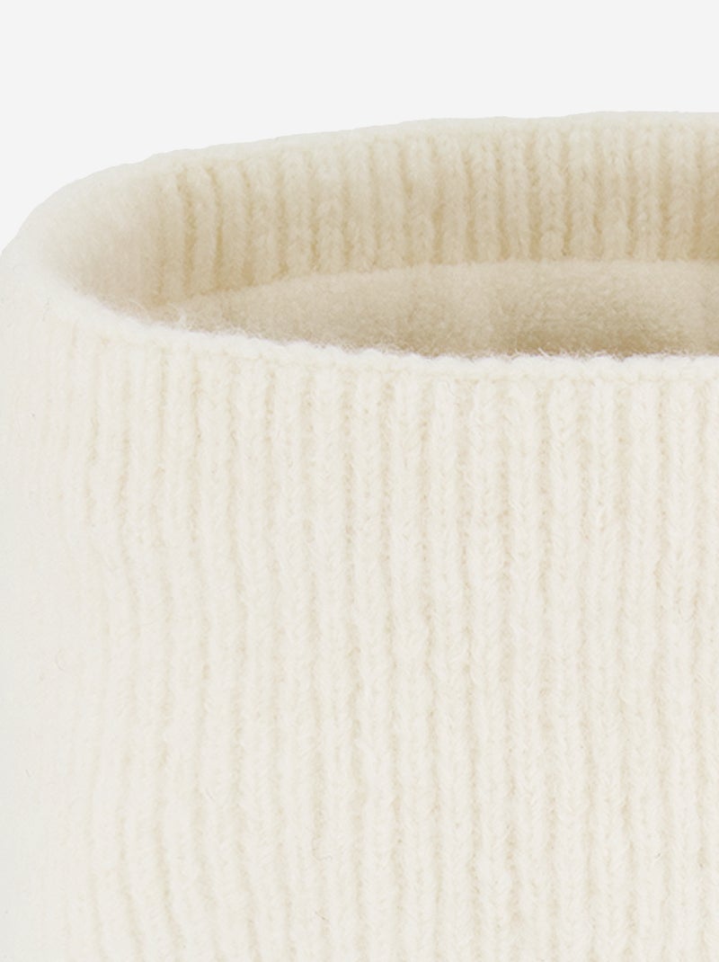 Scaldacollo in maglia con fodera in pile Beige - Kiabi