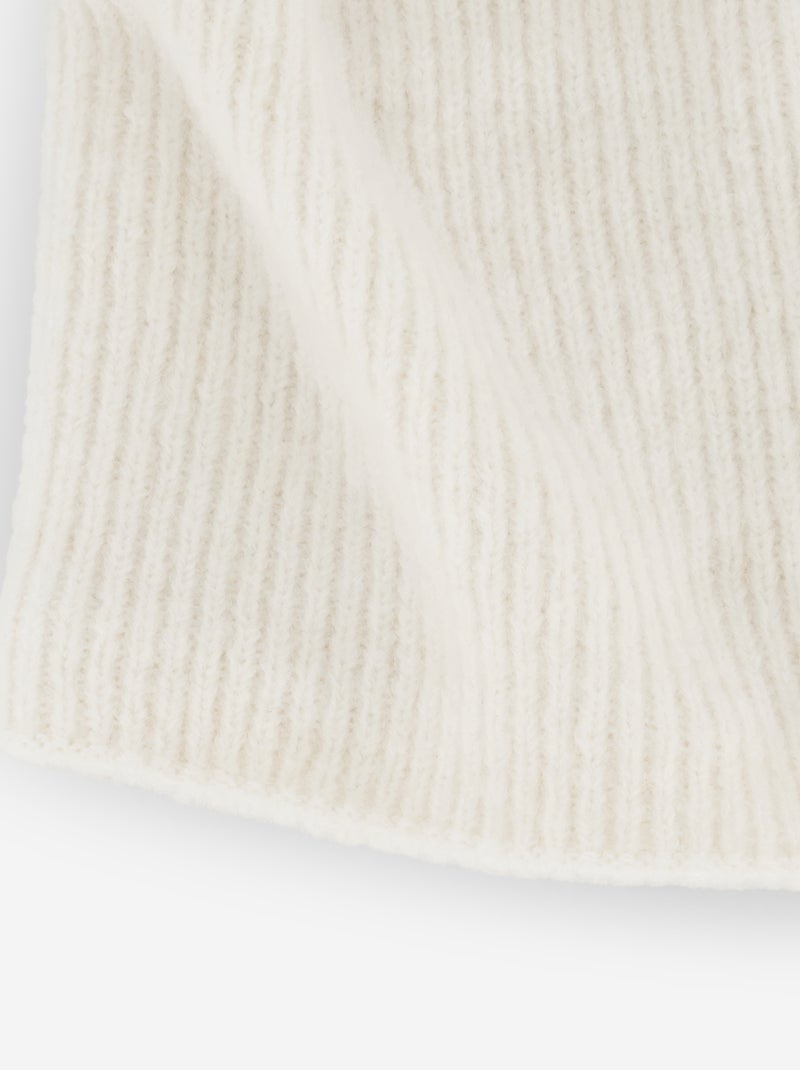 Scaldacollo in maglia con fodera in pile Beige - Kiabi