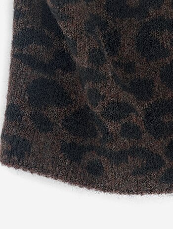 Scaldacollo in maglia con fodera in pile