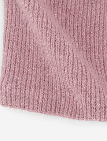 Scaldacollo in maglia con fodera in pile