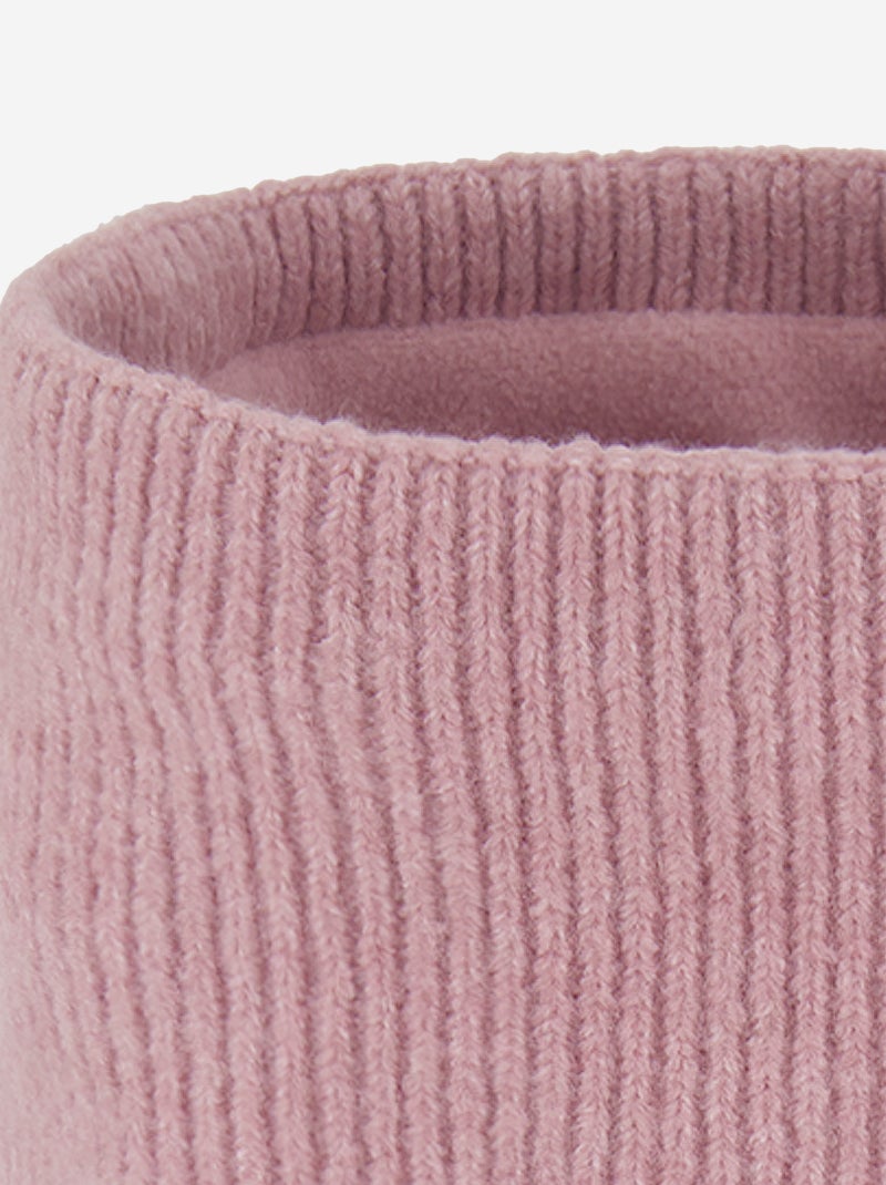 Scaldacollo in maglia con fodera in pile Rosa - Kiabi