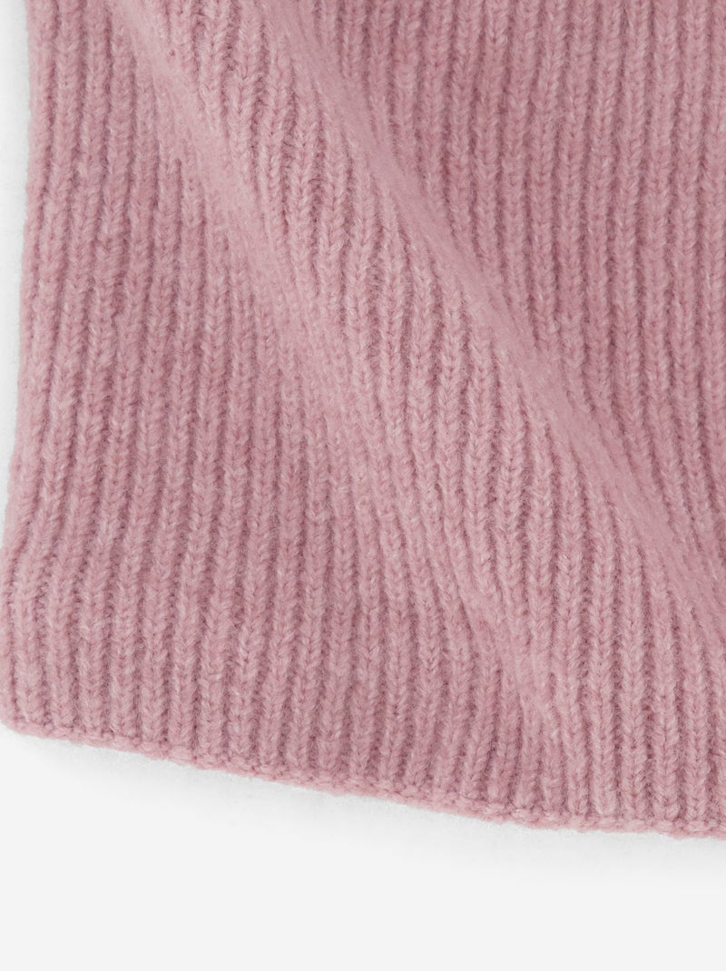 Scaldacollo in maglia con fodera in pile Rosa - Kiabi
