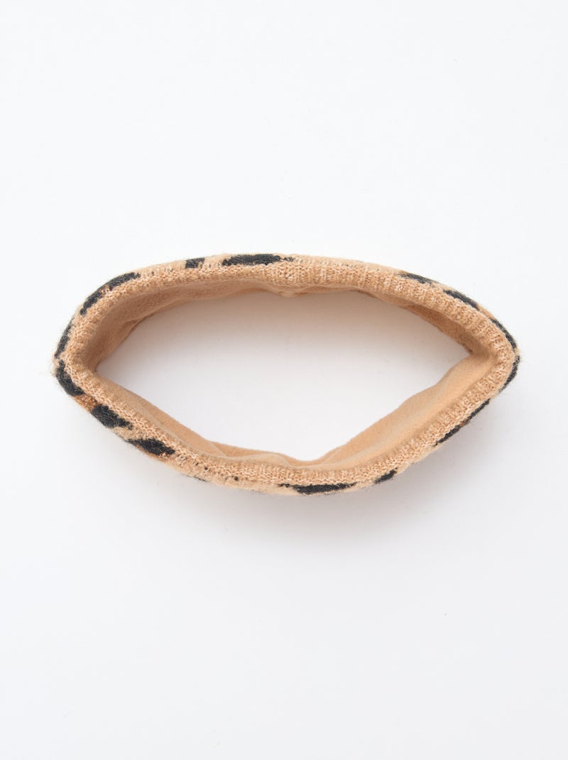 Scaldacollo in maglia leopardata Marrone - Kiabi