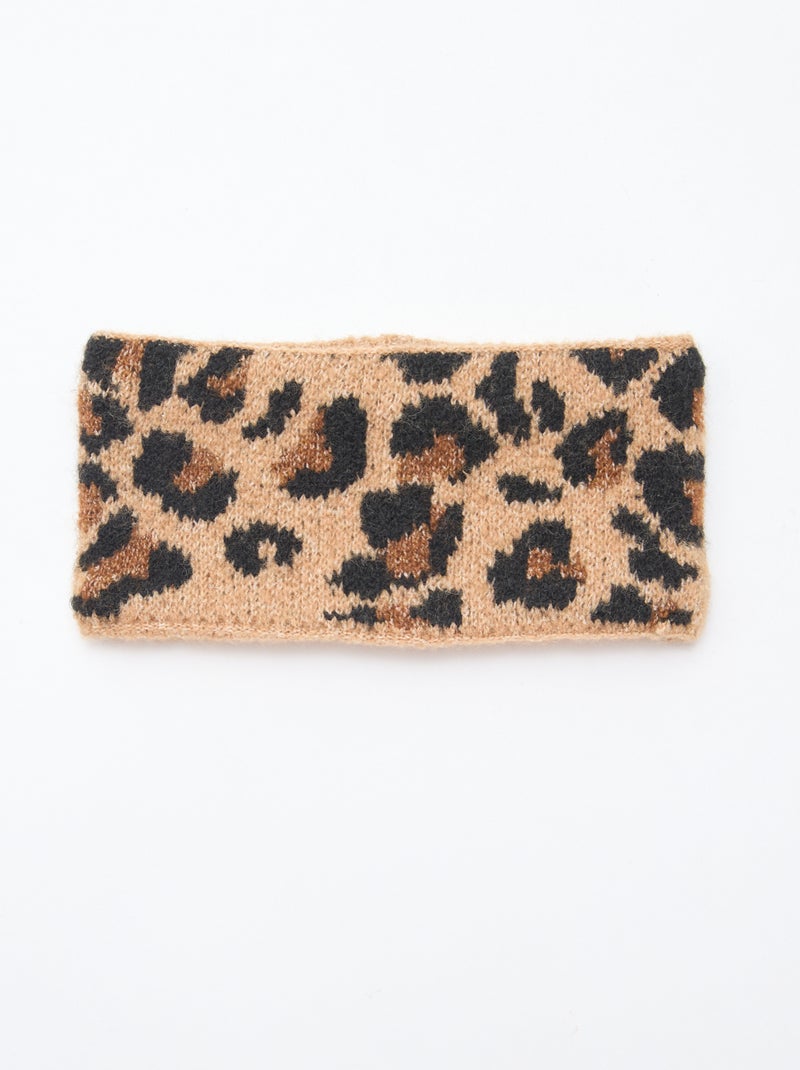 Scaldacollo in maglia leopardata Marrone - Kiabi