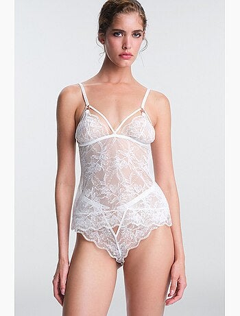 Scarlett floreale in pizzo, teddy con scollo a v e senza ferretto penti