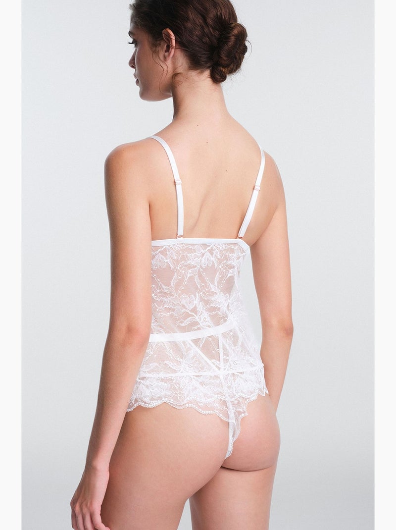 Scarlett floreale in pizzo, teddy con scollo a v e senza ferretto penti Bianco sporco - Kiabi