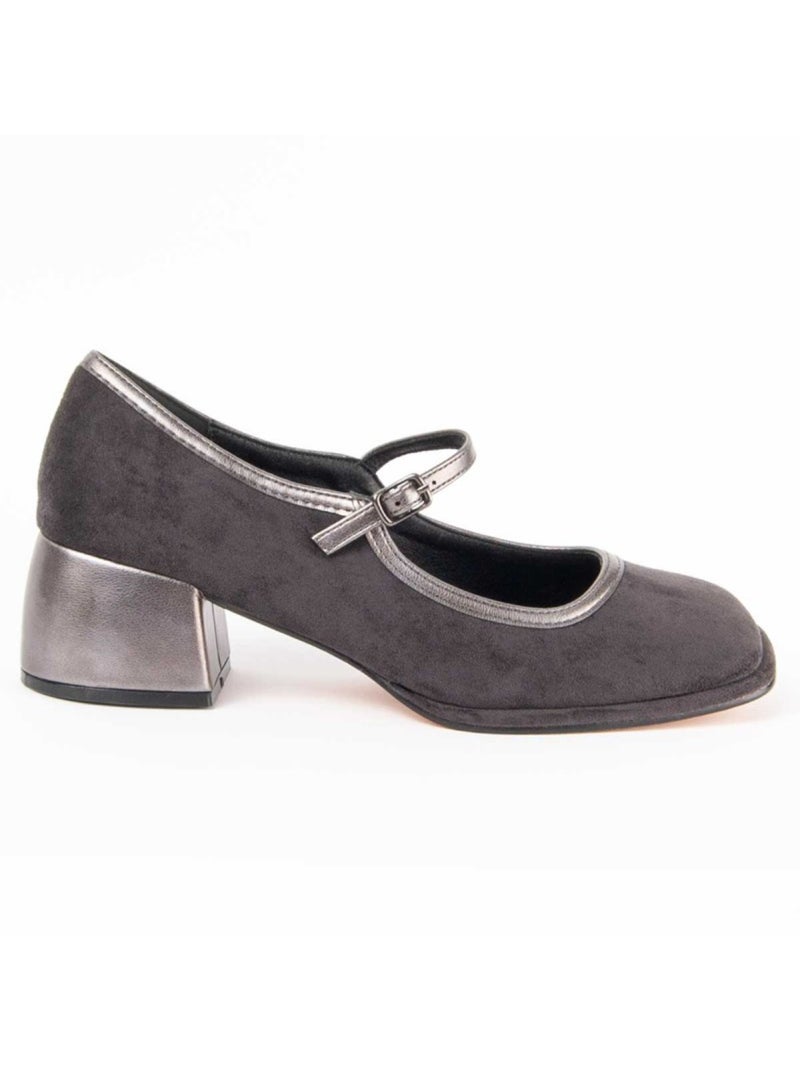 Scarpa Con Tacco Materiale Sintetico E Tessile Montevita Grigio - Kiabi
