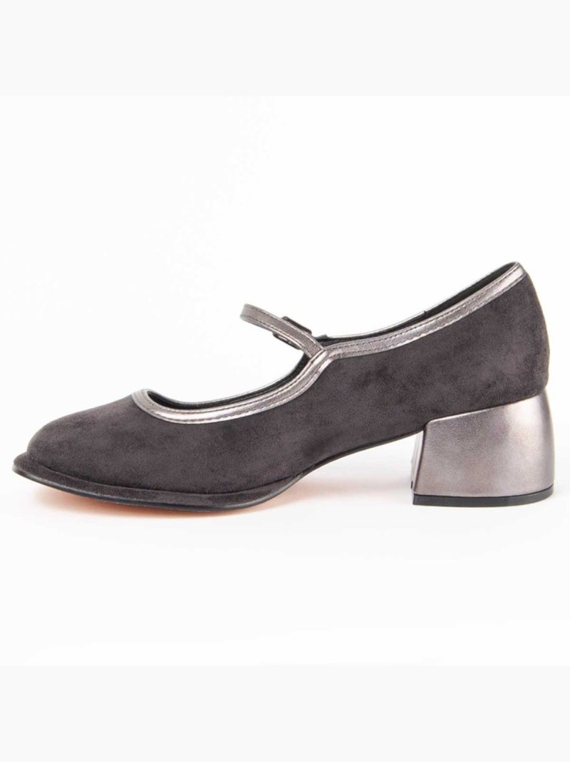 Scarpa Con Tacco Materiale Sintetico E Tessile Montevita Grigio - Kiabi