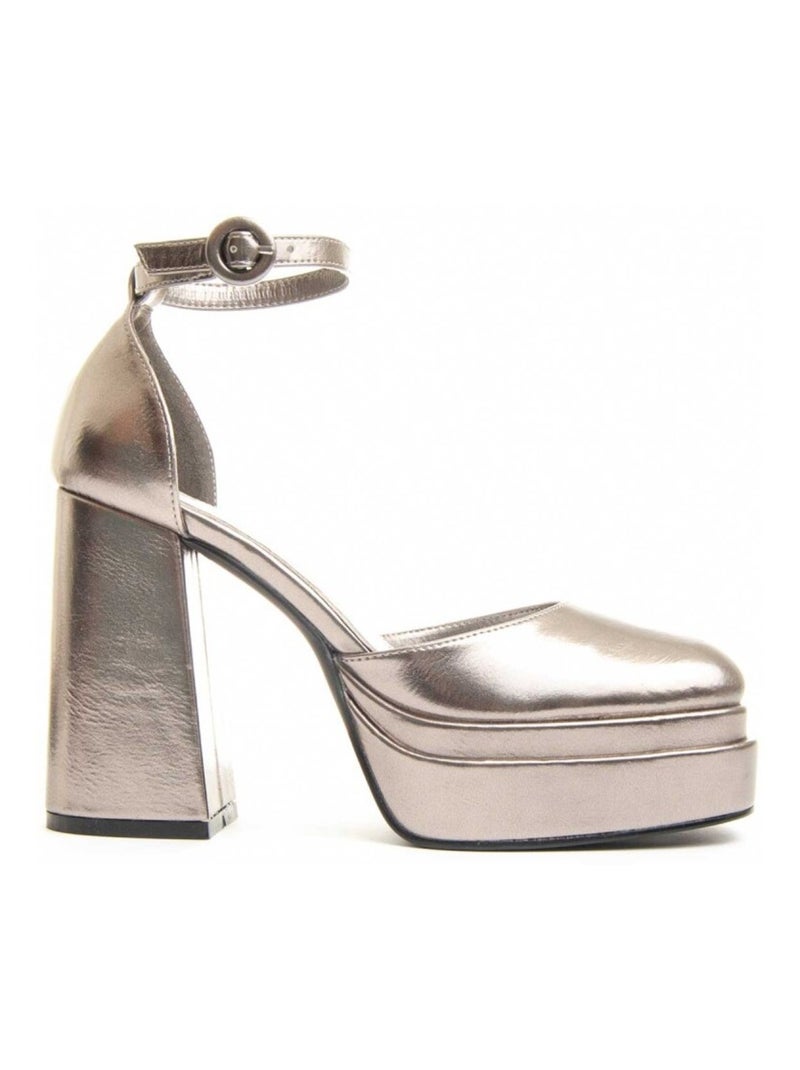 Scarpa Con Tacco Materiale Sintetico E Tessile Montevita Grigio - Kiabi