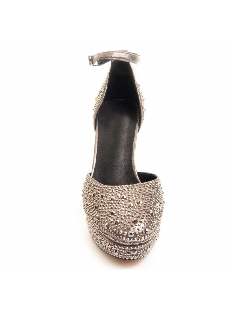 Scarpa Con Tacco Materiale Sintetico E Tessile Montevita Grigio - Kiabi