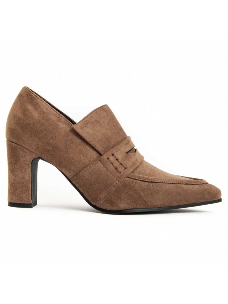 Scarpa Con Tacco Materiale Sintetico E Tessile Montevita Marrone - Kiabi