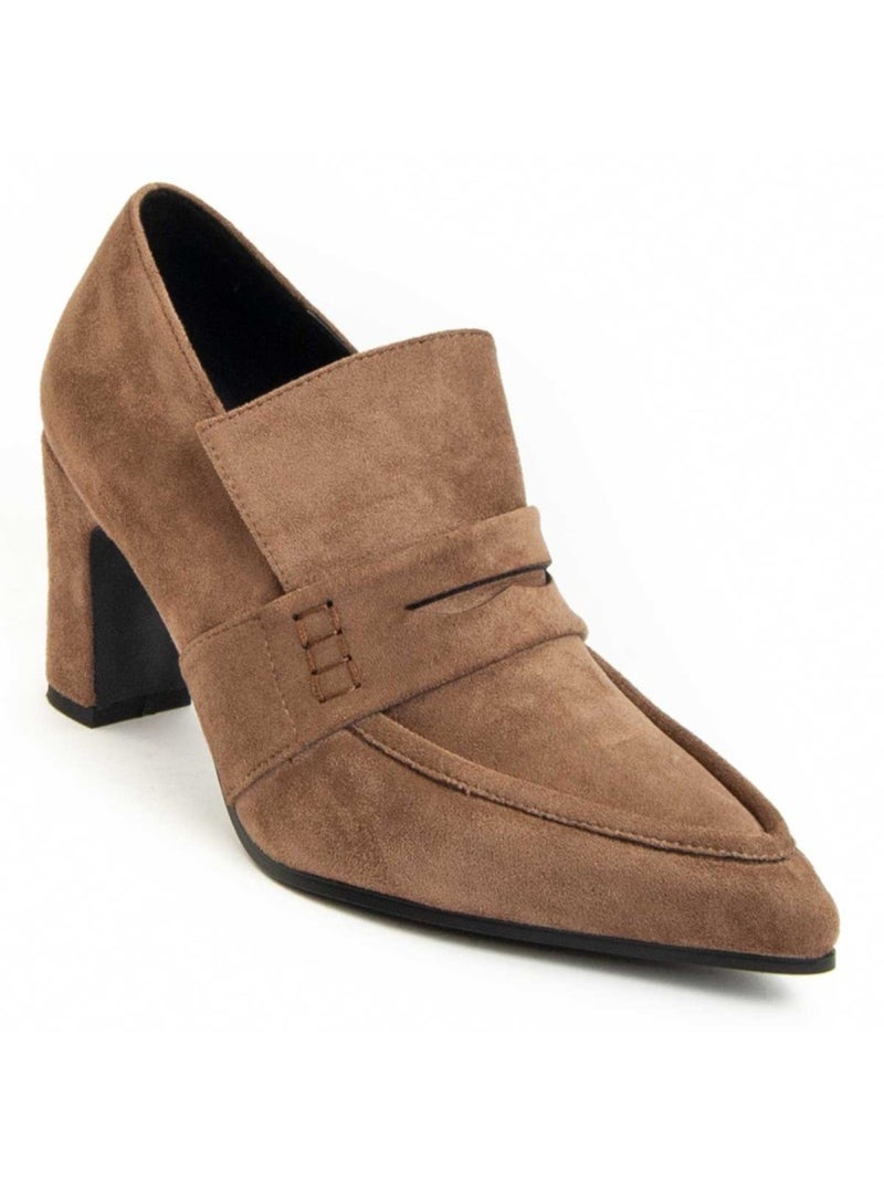Scarpa Con Tacco Materiale Sintetico E Tessile Montevita Marrone - Kiabi