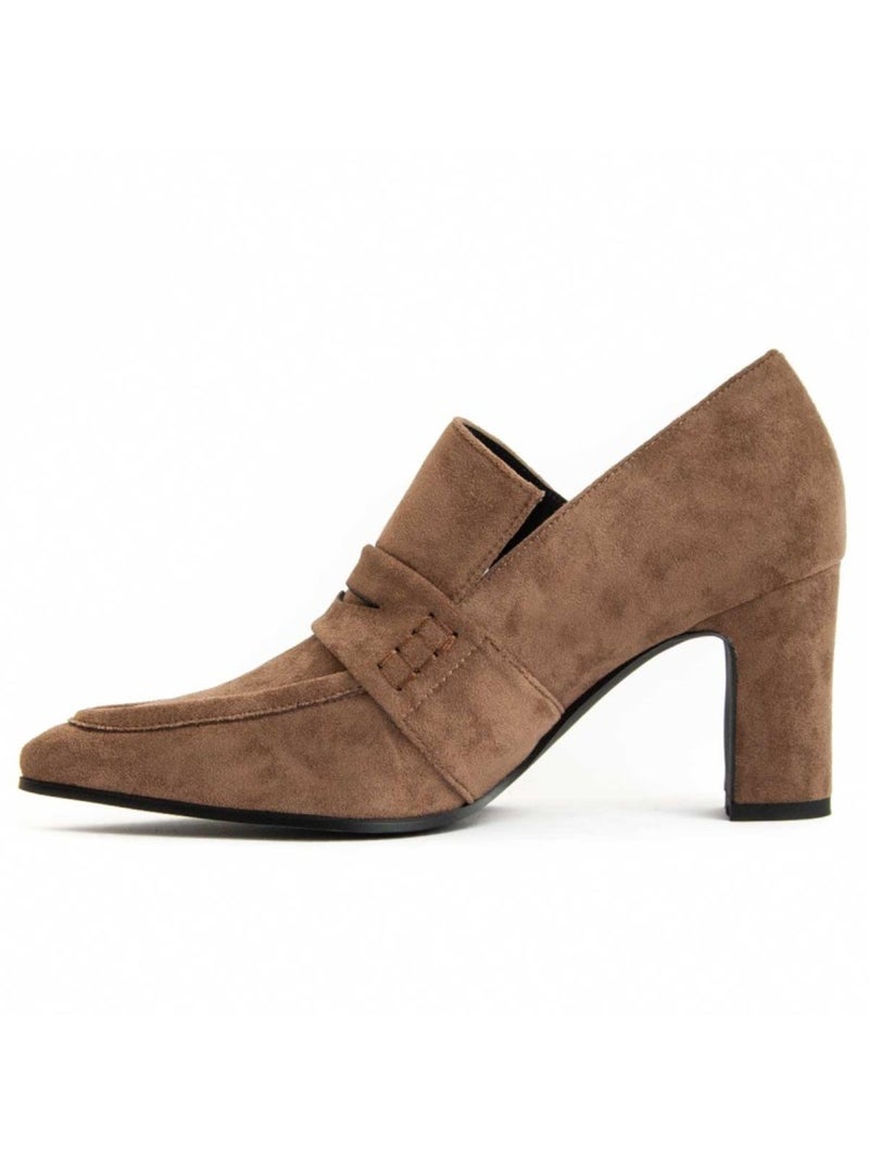 Scarpa Con Tacco Materiale Sintetico E Tessile Montevita Marrone - Kiabi