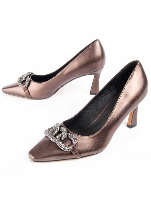 Scarpa Con Tacco Materiale Sintetico E Tessile Montevita - Kiabi