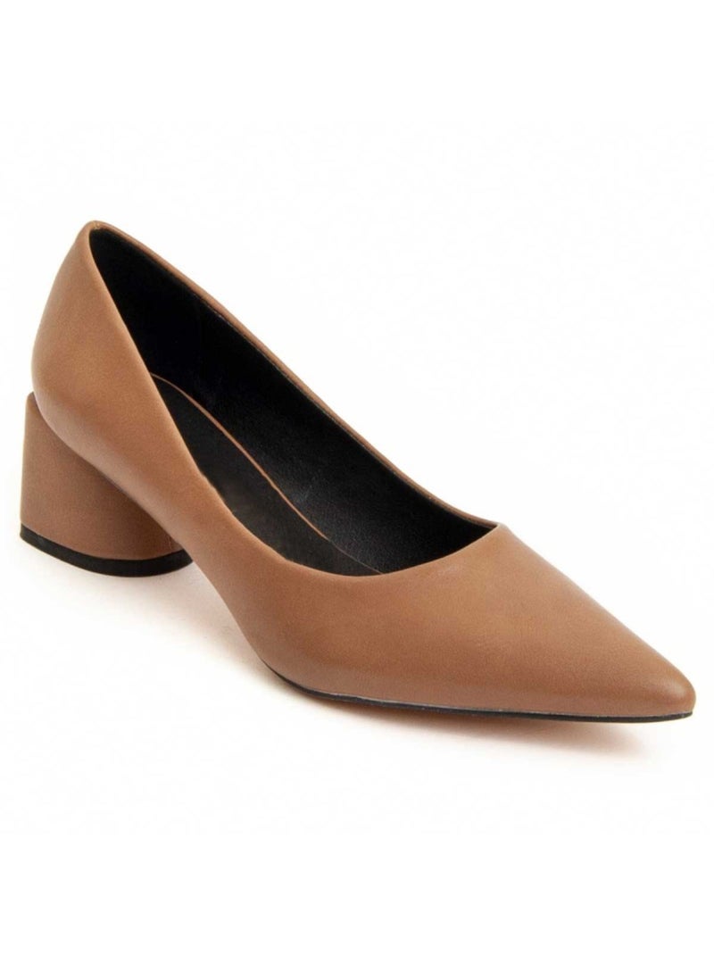 Scarpa Con Tacco Materiale Sintetico E Tessile Montevita Marrone - Kiabi