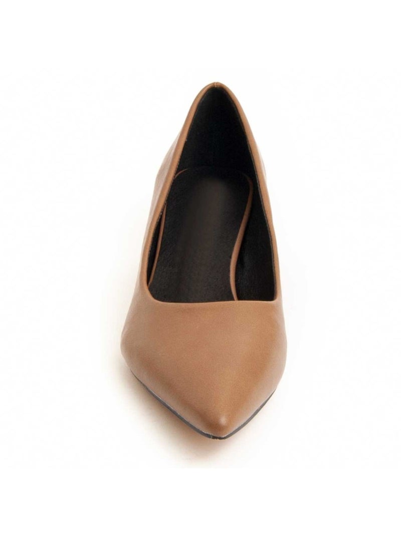 Scarpa Con Tacco Materiale Sintetico E Tessile Montevita Marrone - Kiabi