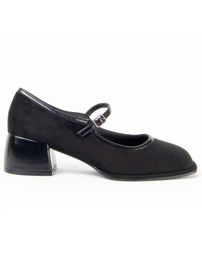 Scarpa Con Tacco Materiale Sintetico E Tessile Montevita Nero - Kiabi
