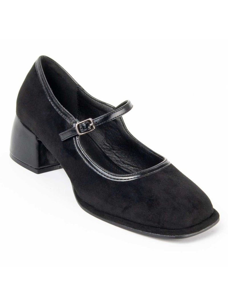 Scarpa Con Tacco Materiale Sintetico E Tessile Montevita Nero - Kiabi