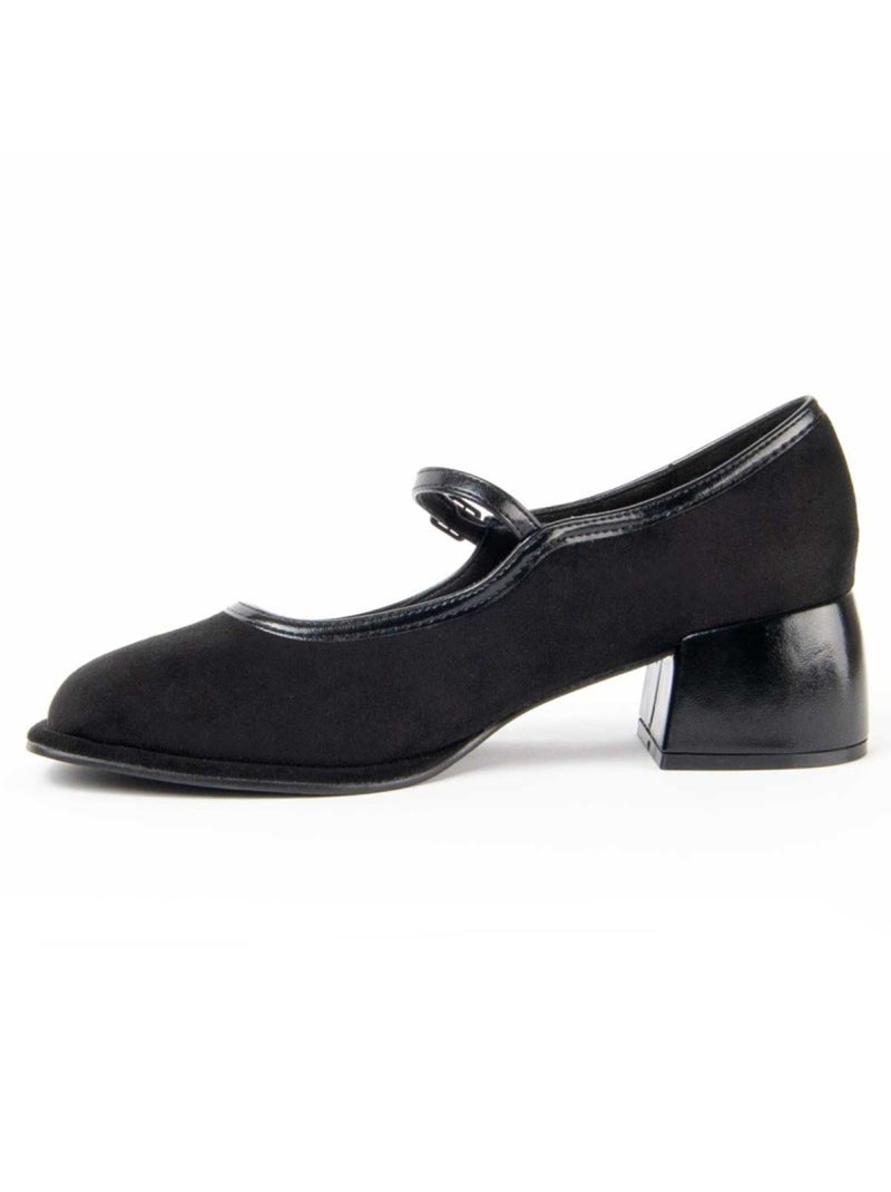 Scarpa Con Tacco Materiale Sintetico E Tessile Montevita Nero - Kiabi