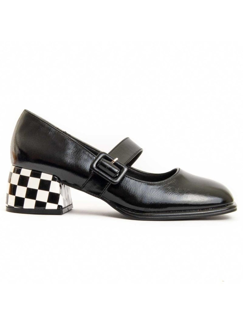 Scarpa Con Tacco Materiale Sintetico E Tessile Montevita Nero - Kiabi