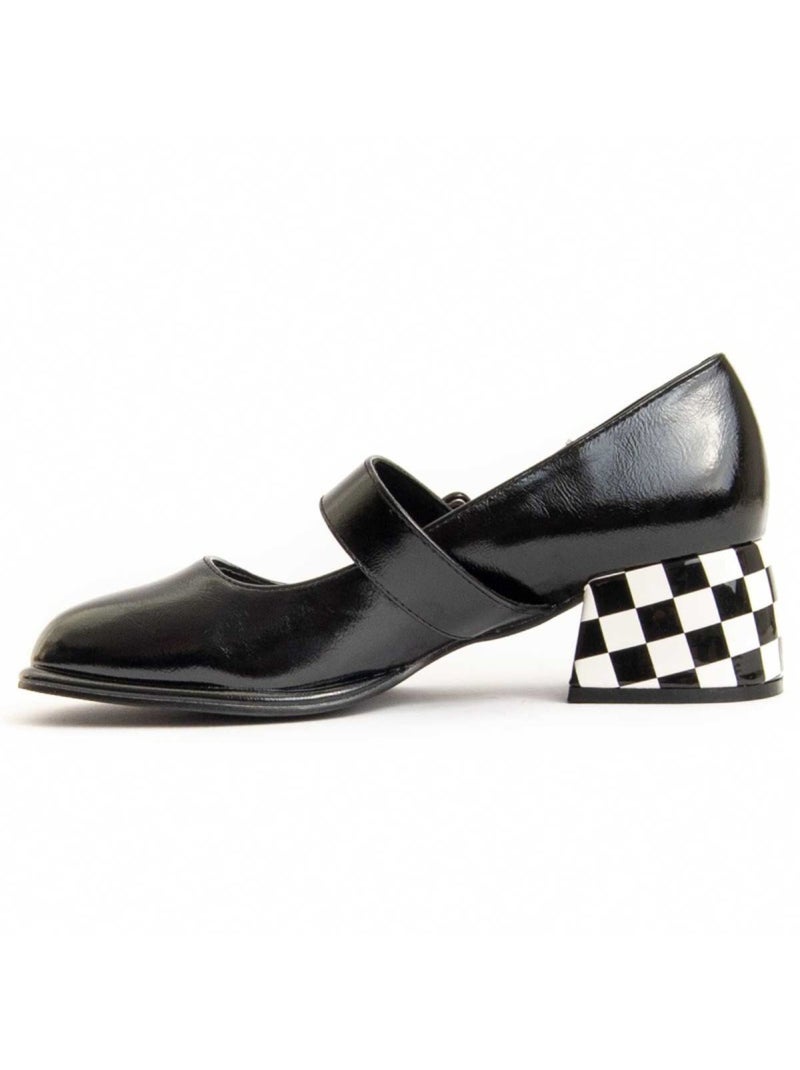 Scarpa Con Tacco Materiale Sintetico E Tessile Montevita Nero - Kiabi
