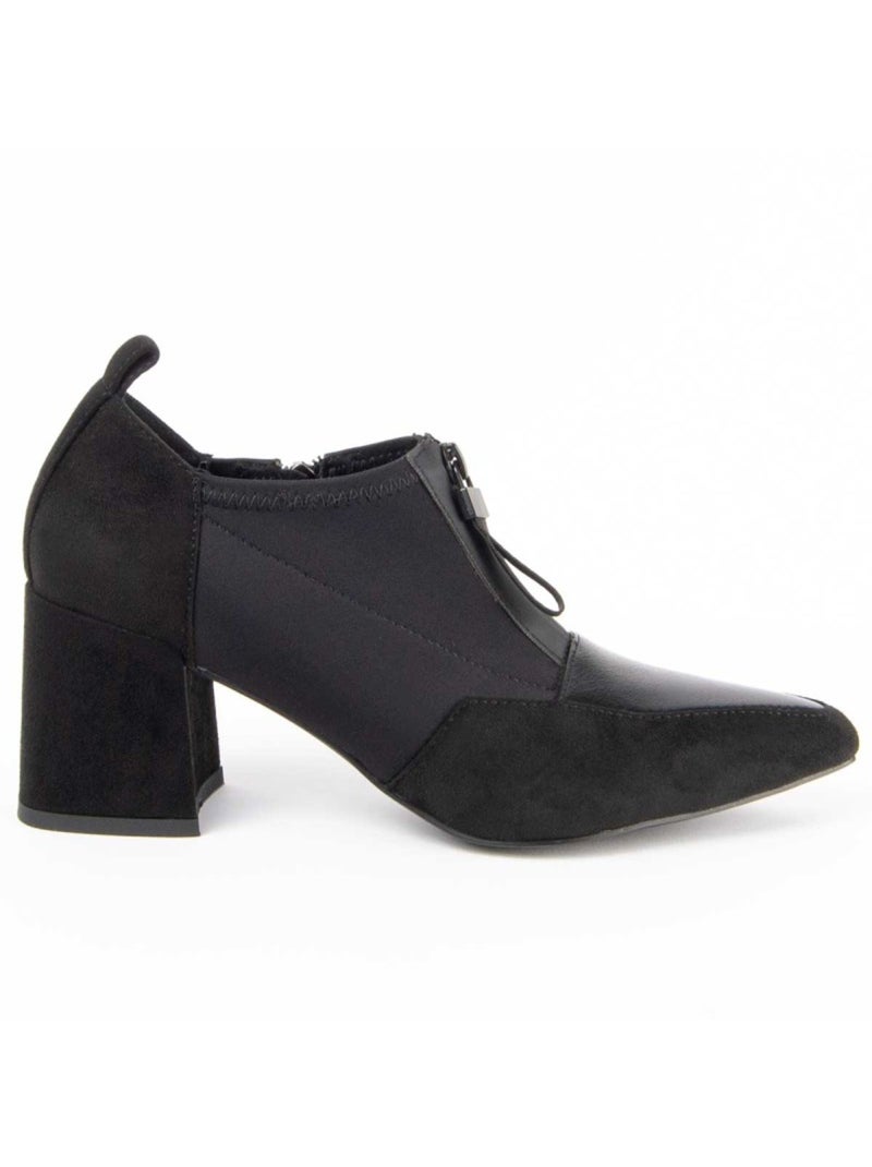 Scarpa Con Tacco Materiale Sintetico E Tessile Montevita Nero - Kiabi