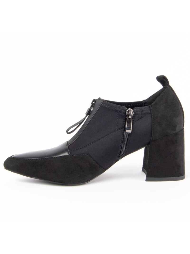 Scarpa Con Tacco Materiale Sintetico E Tessile Montevita Nero - Kiabi
