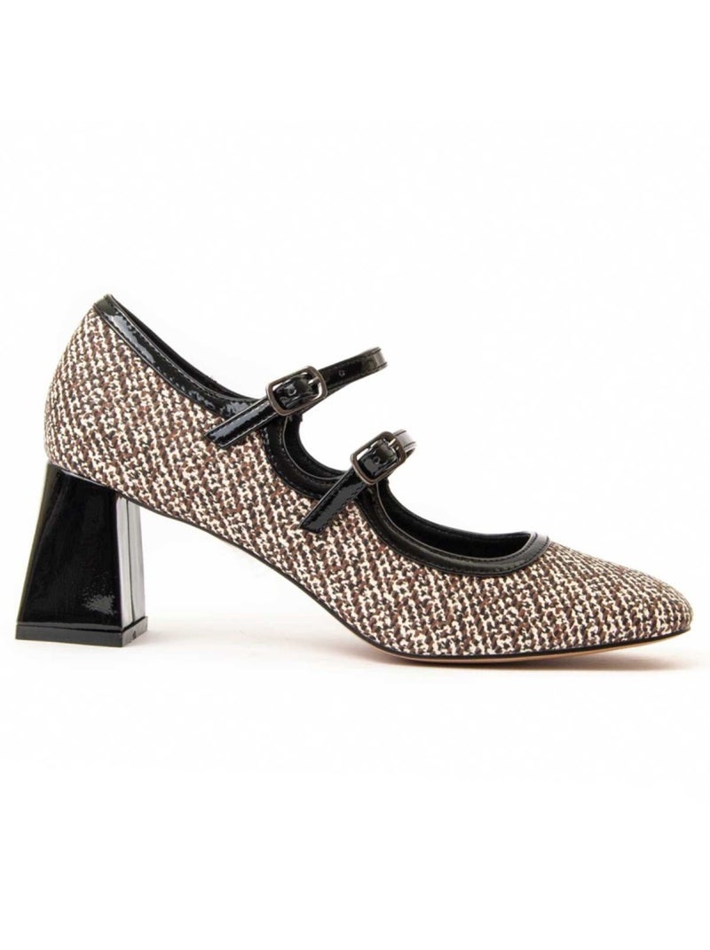 Scarpa Con Tacco Materiale Sintetico E Tessile Montevita Nero - Kiabi