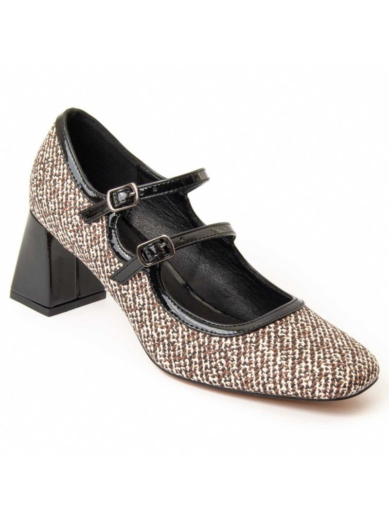 Scarpa Con Tacco Materiale Sintetico E Tessile Montevita Nero - Kiabi