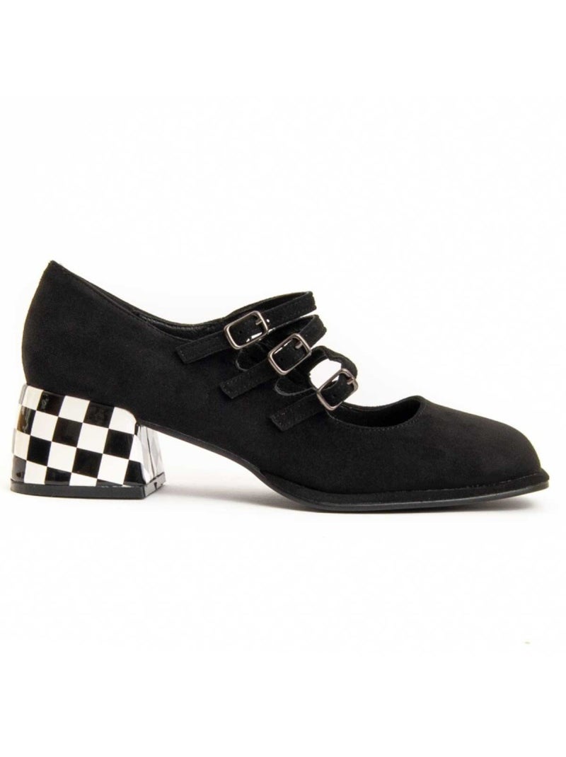 Scarpa Con Tacco Materiale Sintetico E Tessile Montevita Nero - Kiabi