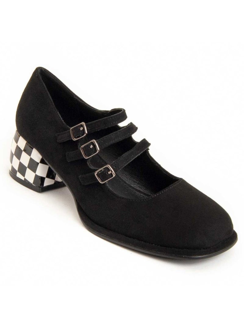 Scarpa Con Tacco Materiale Sintetico E Tessile Montevita Nero - Kiabi