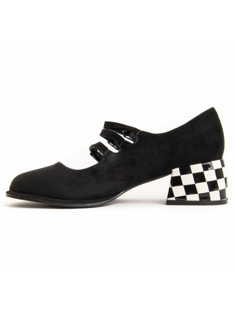 Scarpa Con Tacco Materiale Sintetico E Tessile Montevita Nero - Kiabi