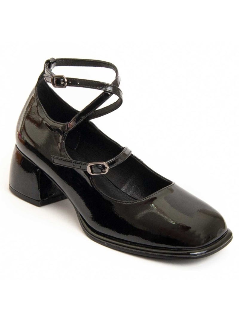 Scarpa Con Tacco Materiale Sintetico E Tessile Montevita Nero - Kiabi