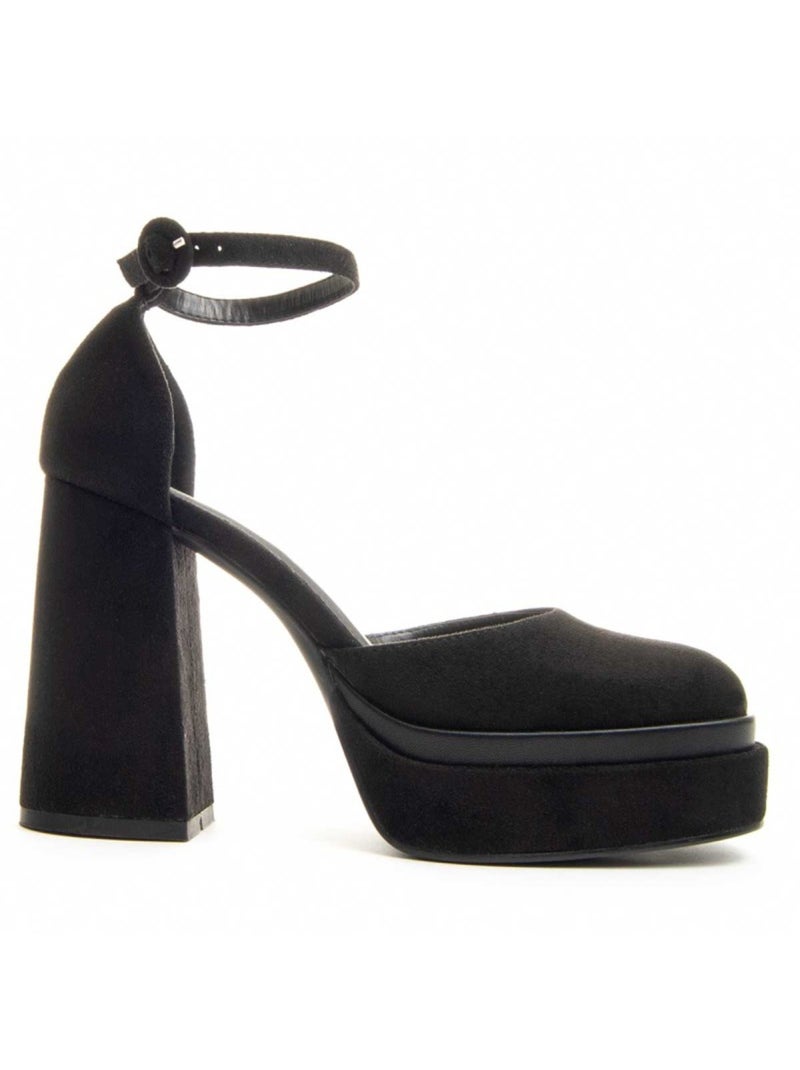 Scarpa Con Tacco Materiale Sintetico E Tessile Montevita Nero - Kiabi