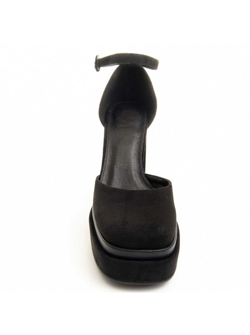 Scarpa Con Tacco Materiale Sintetico E Tessile Montevita Nero - Kiabi