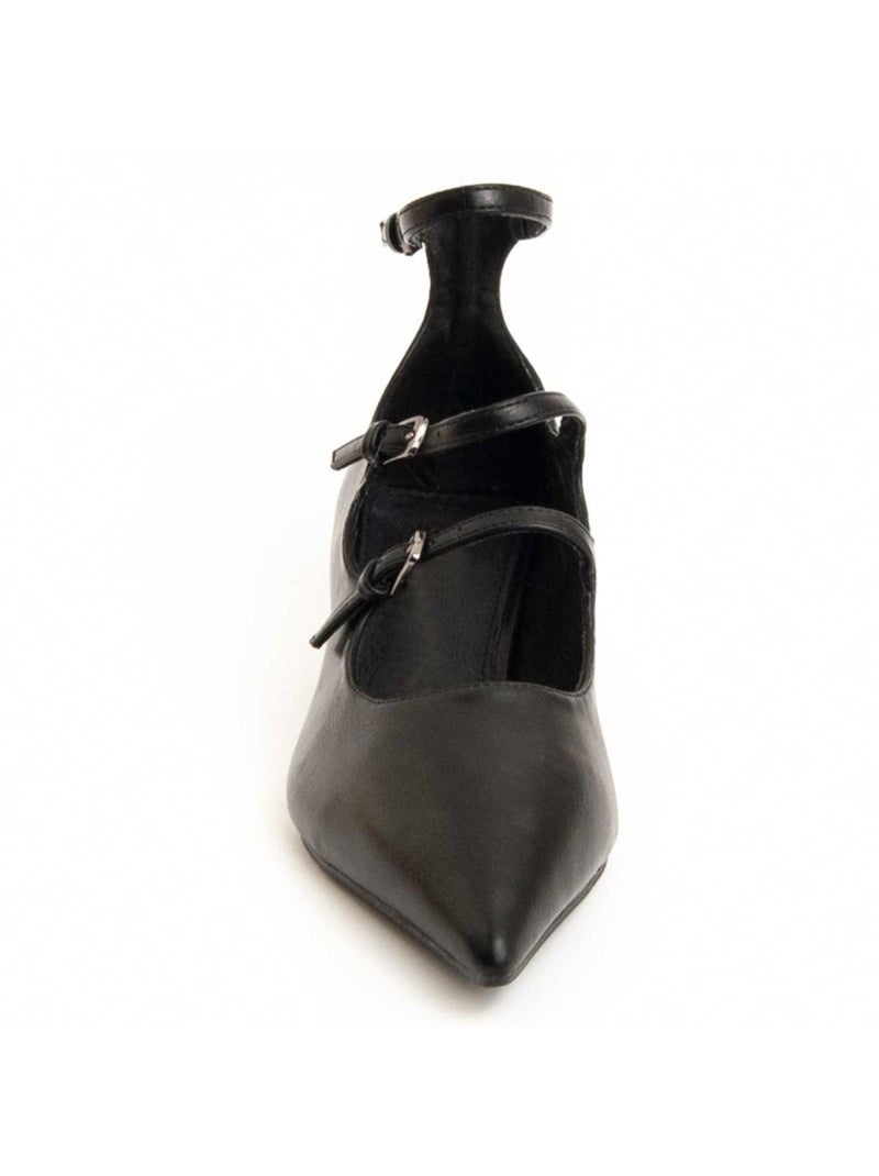 Scarpa Con Tacco Materiale Sintetico E Tessile Montevita Nero - Kiabi