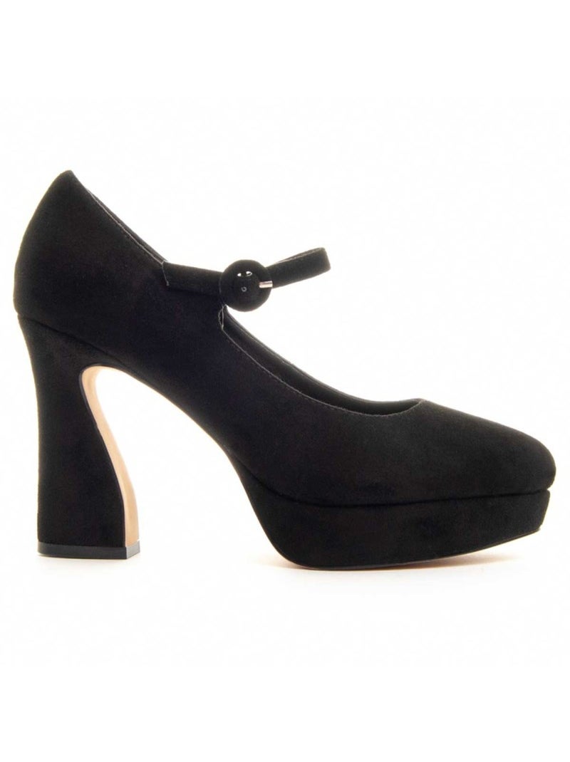Scarpa Con Tacco Materiale Sintetico E Tessile Montevita Nero - Kiabi