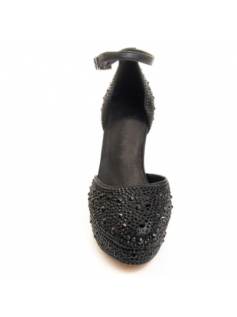 Scarpa Con Tacco Materiale Sintetico E Tessile Montevita Nero - Kiabi