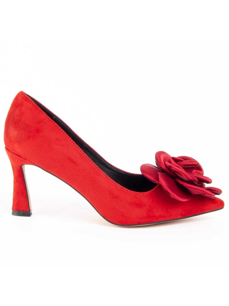 Scarpa Con Tacco Materiale Sintetico E Tessile Montevita Rosso - Kiabi