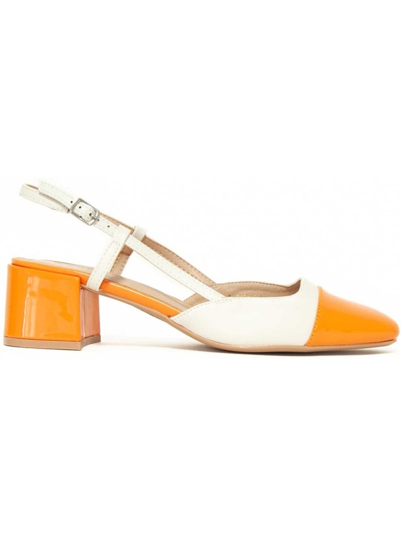 Scarpa Con Tacco Materiale Sintetico Montevita Arancione - Kiabi