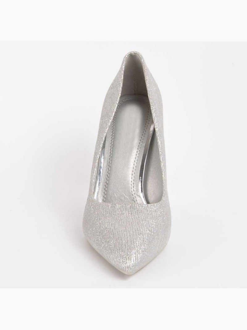 Scarpa con tacco materiale sintetico montevita Argento - Kiabi