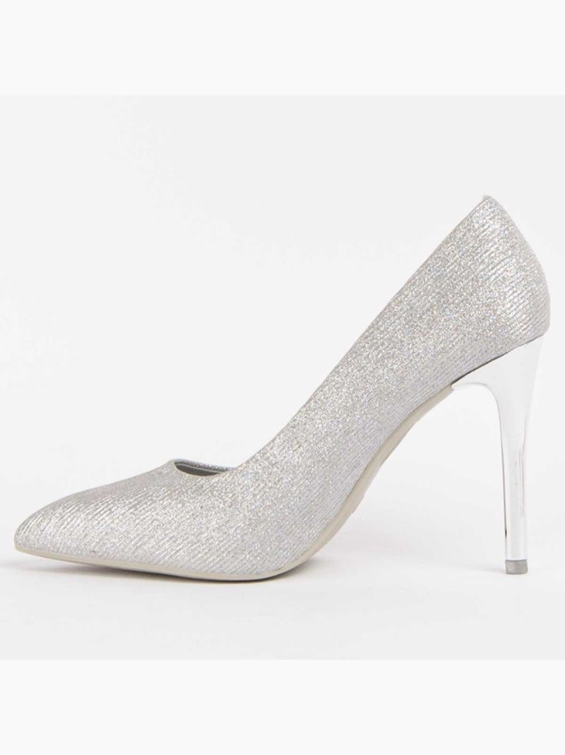 Scarpa con tacco materiale sintetico montevita Argento - Kiabi