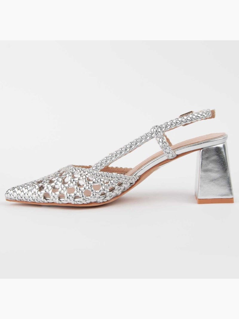 Scarpa Con Tacco Materiale Sintetico Montevita Argento - Kiabi