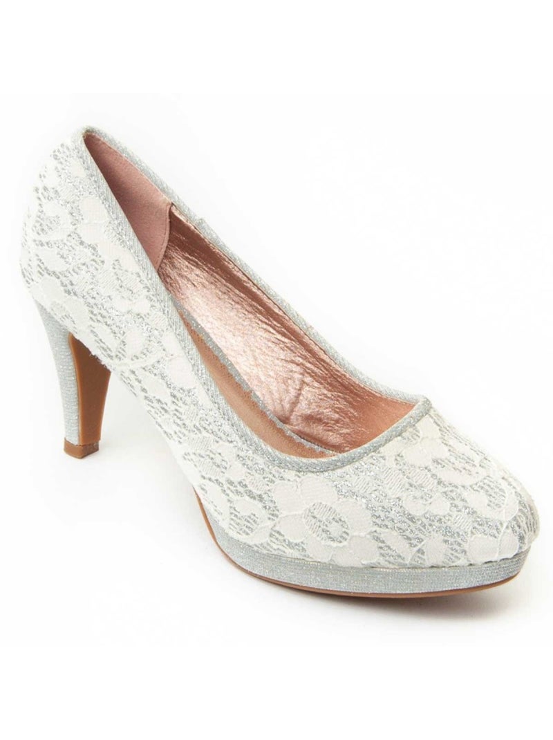 Scarpa Con Tacco Materiale Sintetico Montevita Argento - Kiabi