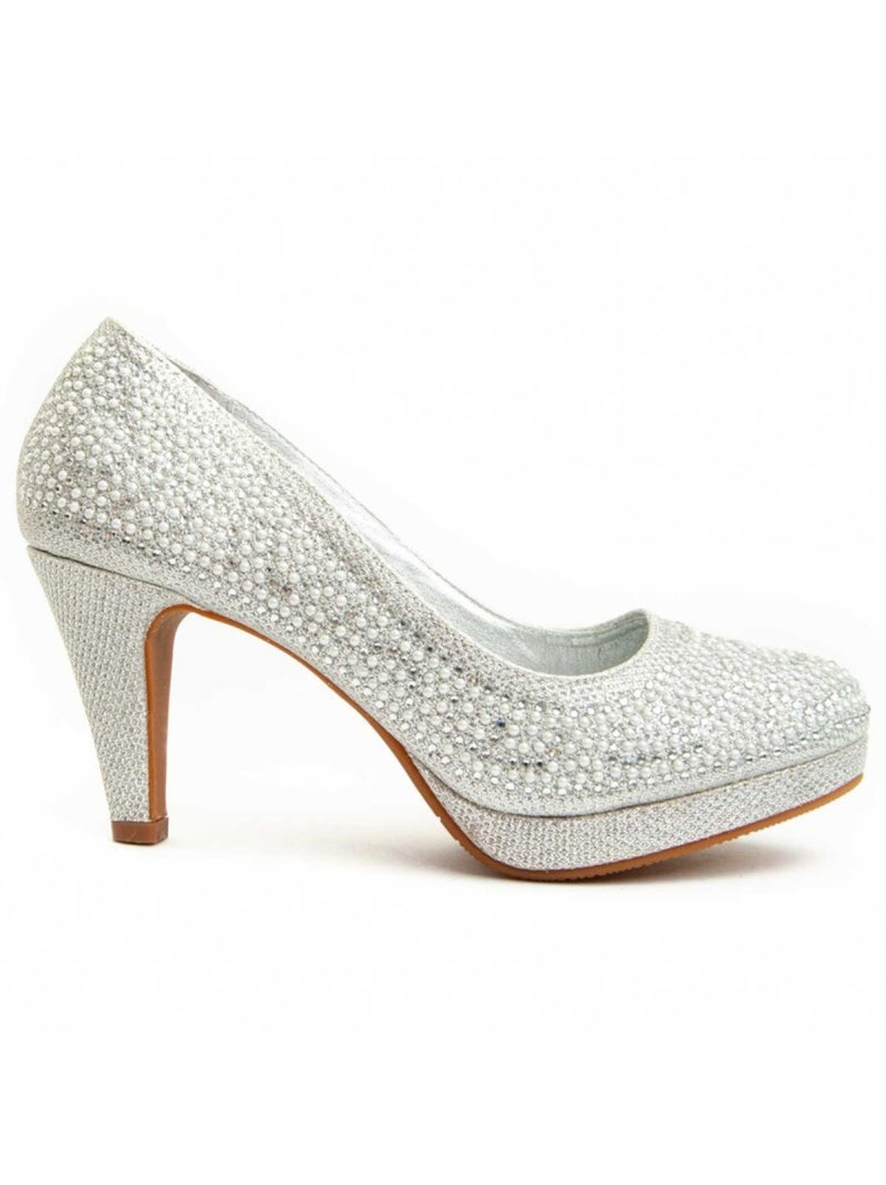 Scarpa Con Tacco Materiale Sintetico Montevita Argento - Kiabi