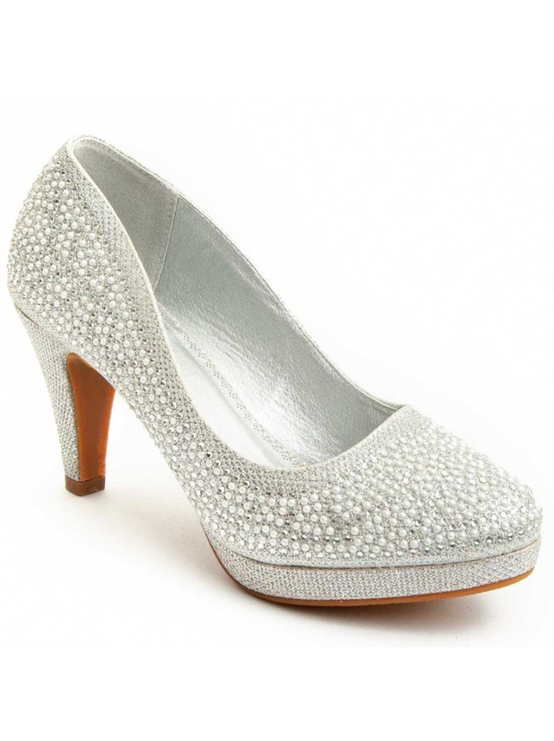 Scarpa Con Tacco Materiale Sintetico Montevita Argento - Kiabi