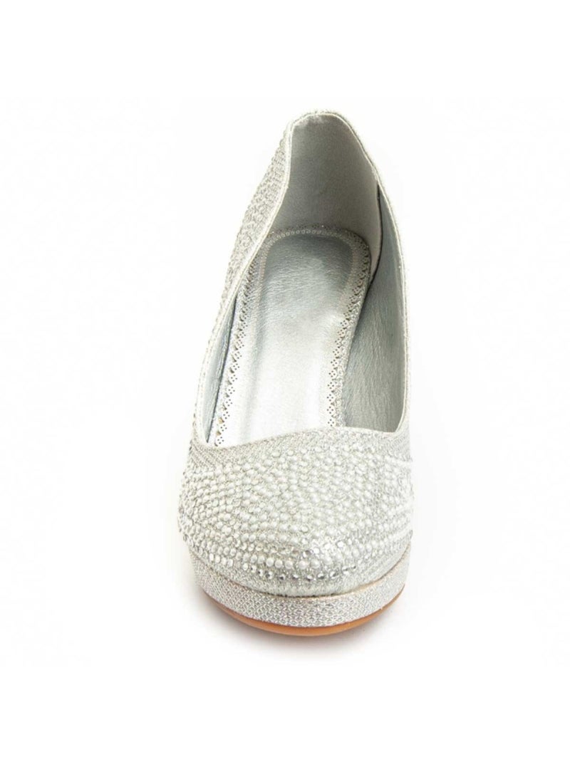 Scarpa Con Tacco Materiale Sintetico Montevita Argento - Kiabi