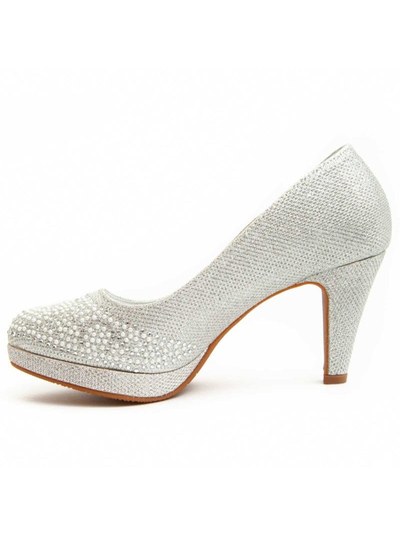 Scarpa Con Tacco Materiale Sintetico Montevita Argento - Kiabi
