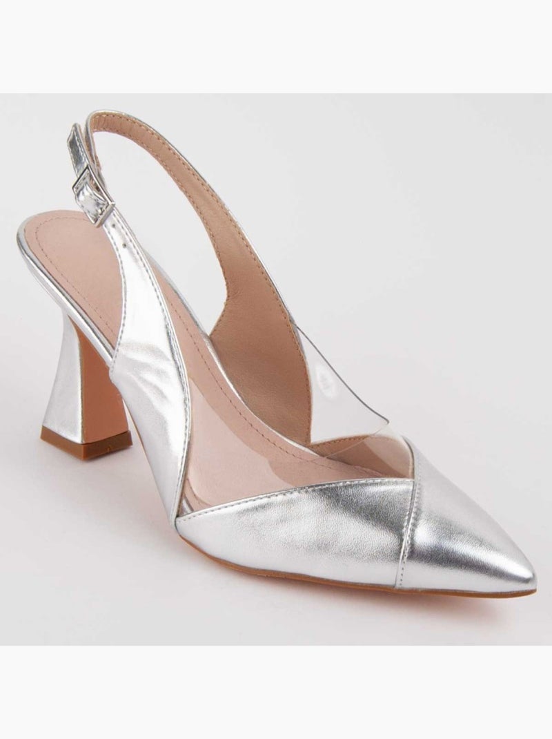 Scarpa Con Tacco Materiale Sintetico Montevita Argento - Kiabi
